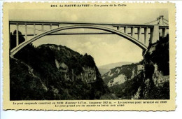 CPSM 9 X 14  Haute Savoie  Les Ponts De La Caille Le Pont Suspendu Construit En 1838 Hauteur 147m Longueur 192m * - Autres & Non Classés