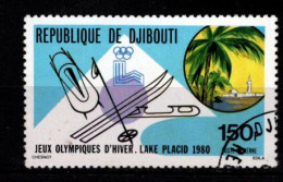 - DJIBOUTI - 1980 - YT N° PA 134 - Oblitéré - JO Lake Placid - Djibouti (1977-...)
