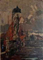 Pavan Angelo (1893-1945) La Madonnina “Refugium Peccatorum” Di Chioggia. - Olieverf