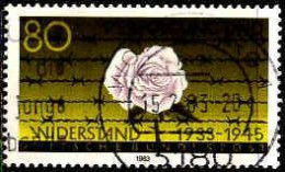 RFA Poste Obl Yv: 995 Mi:1163 Verfolgerung Widerstand (TB Cachet Rond) (Thème) - Roses