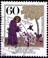 RFA Poste Obl Yv: 980 Mi:1149 87.Deutscher Katholikentag Franz V.Assisi (cachet Rond) (Thème) - Cristianismo