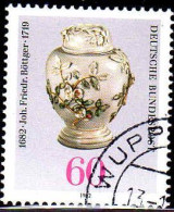 RFA Poste Obl Yv: 950 Mi:1118 Johann Friedrich Böttger Porcelaine (TB Cachet Rond) (Thème) - Porcelain