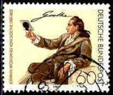 RFA Poste Obl Yv: 953 Mi:1121 Johann Wolfgang Von Goethe (Beau Cachet Rond) (Thème) - Escritores