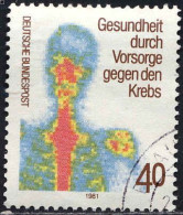 RFA Poste Obl Yv: 921 Mi:1089 Gesundheit Durch Vorsorge Gegen Den Krebs (cachet Rond) (Thème) - Maladies