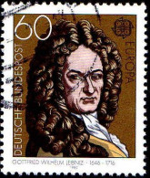 RFA Poste Obl Yv: 894 Mi:1050 Europa Cept Gottfried Wilhelm Leibniz (cachet Rond) (Thème) - 1980