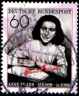 RFA Poste Obl Yv: 857 Mi:1013 Anne Frank (cachet Rond) (Thème) - Berühmte Frauen