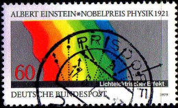 RFA Poste Obl Yv: 865 Mi:1019 Albert Einstein Nobelpreis Physik (TB Cachet Rond) (Thème) - Fisica