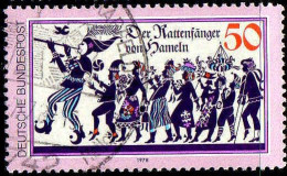 RFA Poste Obl Yv: 819 Mi:972 Der Rattenfänger Von Hameln (Beau Cachet Rond) (Thème) - Fairy Tales, Popular Stories & Legends