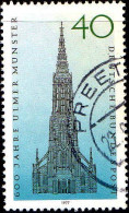 RFA Poste Obl Yv: 784 Mi:937 Ulmer Münster (TB Cachet Rond) (Thème) - Kerken En Kathedralen