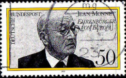 RFA Poste Obl Yv: 773 Mi:926 Jean Monnet Ehrenbürger Von Europa (Beau Cachet Rond) (Thème) - Ideas Europeas