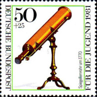 RFA Poste N** Yv: 923 Mi:1091 Für Die Jugend Spiegelfernrohr Um 1770 (Thème) - Astronomie
