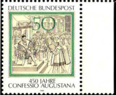 RFA Poste N** Yv: 892 Mi:1051 450.Jahre Confessio Augustana Bord De Feuille (Thème) - Cristianismo