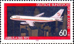 RFA Poste N** Yv: 890 Mi:1042 Für Die Jugend Airbus A300 1972 (Thème) - Airplanes