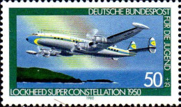 RFA Poste N** Yv: 889 Mi:1041 Für Die Jugend Lockheed Super Constellation 1950 (Thème) - Airplanes