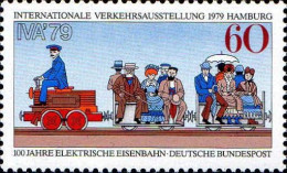 RFA Poste N** Yv: 858 Mi:1014 Internationale Verkehrsausstellung Hamburg (Thème) - Eisenbahnen