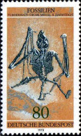 RFA Poste N** Yv: 821 Mi:974 Fossilien Fledermaus-Grube Messel B.Darmstadt (Thème) - Fossielen