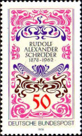 RFA Poste N** Yv: 803 Mi:956 Rudolf Alexander Schröder Ecrivain (Thème) - Ecrivains