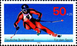 RFA Poste N** Yv: 805 Mi:958 Für Den Sport Ski De Descente (Thème) - Ski