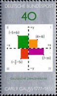 RFA Poste N** Yv: 775 Mi:928 Gausssche Zahlenebene Karl F.Gauss (Thème) - Physik