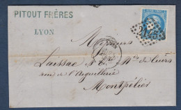 Bordeaux N° 46B  Sur  Lettre  De Lyon - Cote : 30 € - 1870 Uitgave Van Bordeaux