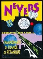 CPSM / CPM 10.5 X 15 Nièvre NEVERS Championnats De France De Pétanque Les 10, 11 Et 12 Juillet 1992 - Nevers