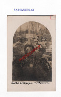 SAPIGNIES-62-Monument-Cimetiere-Tombes-CARTE PHOTO Allemande-GUERRE 14-18-1 WK-MILITARIA- - War Cemeteries
