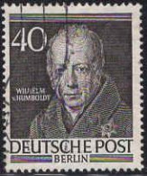 Berlin Poste Obl Yv: 86 Mi:100 Wilhelm V.Humboldt Homme D'Etat (cachet Rond) - Gebraucht