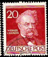Berlin Poste Obl Yv: 83 Mi:97 Werner V.Siemens Industriel (cachet Rond) - Gebraucht