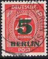 Berlin Poste Obl Yv: 47 Mi:64 Chiffre (TB Cachet Rond) - Gebraucht