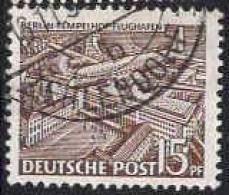 Berlin Poste Obl Yv: 34 Mi:48 Berlin-Tempelhof Flughafen (TB Cachet Rond) - Gebruikt