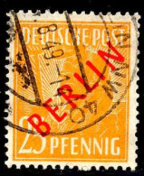 Berlin Poste Obl Yv: 10B Mi:27 Planteur (TB Cachet Rond) Signé Schleggel 5PP - Oblitérés