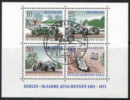 Berlin Bloc Obl Yv:3 Mi:3 Berlin-50 Jahre AVUS-Rennen (TB Cachet à Date) - Blocks & Kleinbögen