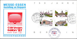 Berlin Bloc Obl Yv:8 Mi:8 Caravan Salon 87 Sur Lettre (TB Cachet à Date) - Briefe U. Dokumente