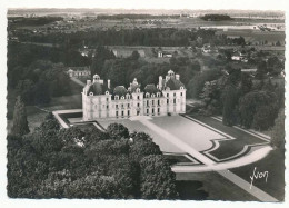 CPSM Dentelée 10.5 X 15 Loir Et Cher CHEVERNY En Avion Au Dessus Des Châteaux De La Loire - Cheverny