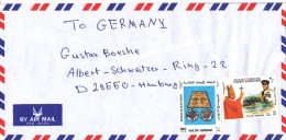 Jordan Air Mail Cover Sent To Germany - Jordanië