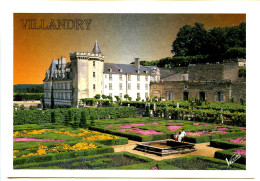 CPSM / CPM 10.5 X 15 Indre Et Loire VILLANDRY Le Château Du XVI° Siècle Avec Son Donjon Du XIV° Siècle  Le Jardin * - Autres & Non Classés