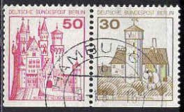 Berlin Poste Obl Yv:498b-499Ab Burg Ludwigstein-Werratal Schloss Neuschwanstein (TB Cachet Rond) - Used Stamps