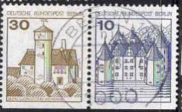 Berlin Poste Obl Yv:496b-8b Schloss Glücksburg Burg Ludwigstein-Werratal (TB Cachet Rond) - Gebruikt