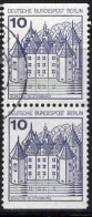 Berlin Poste Obl Yv:496b Mi:532D Schloss Glücksburg (cachet Rond) Paire - Gebruikt