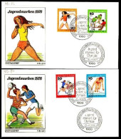 Berlin Poste Obl Yv:481/484 Pour La Jeunesse Entrainement Olympique (TB Cachet à Date) Fdc Berlin 6-4-76 - 1971-1980
