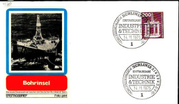Berlin Poste Obl Yv:470 Mi:506 Bohrinsel (TB Cachet à Date) Fdc Berlin 14-11-75 - 1971-1980