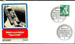 Berlin Poste Obl Yv:462 Mi:498 Weltraumlabor (TB Cachet à Date) Fdc Berlin 15-5-75 - 1971-1980