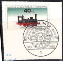 Berlin Poste Obl Yv:453 Mi:489 Jugendmarke Dampflok Der Baureihe 89 70-75 (TB Cachet à Date) Sur Fragment - Gebraucht