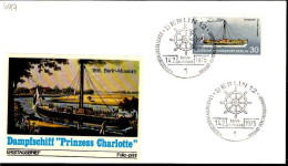 Berlin Poste Obl Yv:447 Mi:483 Dampfschiff Prinzeß Charlotte (TB Cachet à Date) Fdc Berlin 14-2-75 - 1971-1980