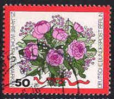 Berlin Poste Obl Yv:439 Mi:475 Wohlfahrtspflege Roses (cachet Rond) - Usados