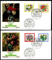 Berlin Poste Obl Yv:437/440 Bienfaisance Bouquets De Fleurs (TB Cachet à Date) Fdc Berlin 15-10-74 - 1971-1980