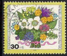 Berlin Poste Obl Yv:437 Mi:473 Wohlfahrtspflege Fleurs De Printemps (cachet Rond) - Gebruikt