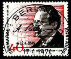 Berlin Poste Obl Yv:435 Mi:467 Adolf Slaby Technicien De La Radio (TB Cachet Rond) 17-4-74 - Usados