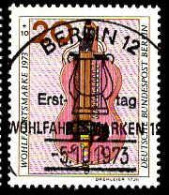 Berlin Poste Obl Yv:423 Mi:459 Wohlfahrtsmarke Drehleier 17.Jh (TB Cachet à Date) - Oblitérés