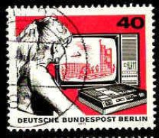 Berlin Poste Obl Yv:418 Mi:457 Télévision & Vidéo (TB Cachet Rond) - Oblitérés